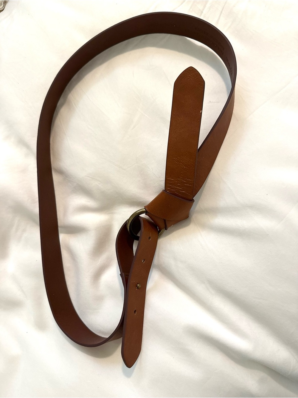 Banana Republic Brown Leather Belt with Brass Ring